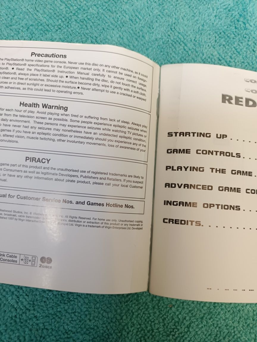 Ps1 Command Conquer Książeczka Manual Angielski