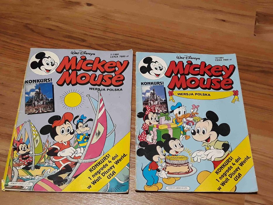 Mickey Mouse (Myszka Miki) 7/1991 i 10/1991 (rocznik 91)
