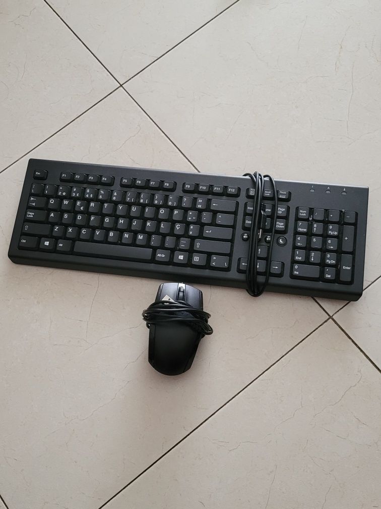 Conjunto teclado e rato