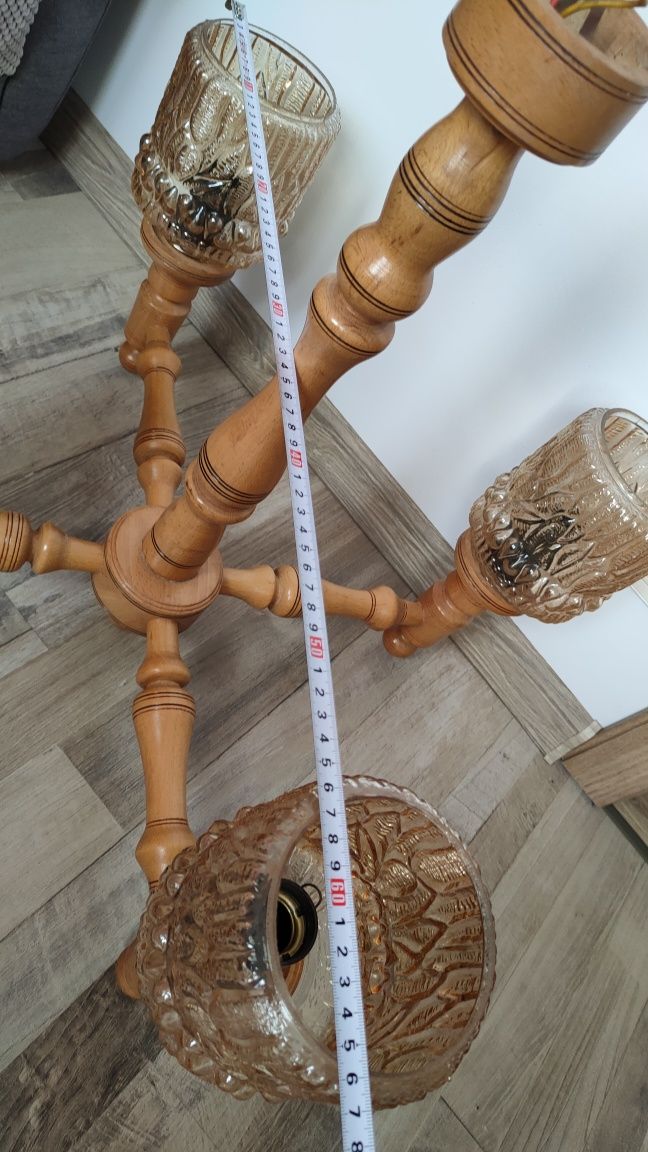Lampa żyrandol prl