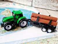 Nowy traktor z przyczepką i drewnem dla dzieci - zabawki