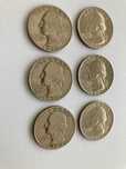 Quarter dollar (quarto de dólar) - 1965 a 1998 P (15 moedas dos EUA)
