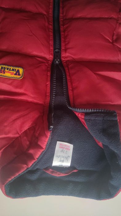 Ocieplany puchowy bezrękawnik rozm. 86