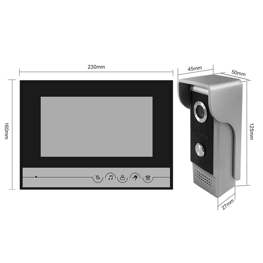 Video porteiro com monitor TFT