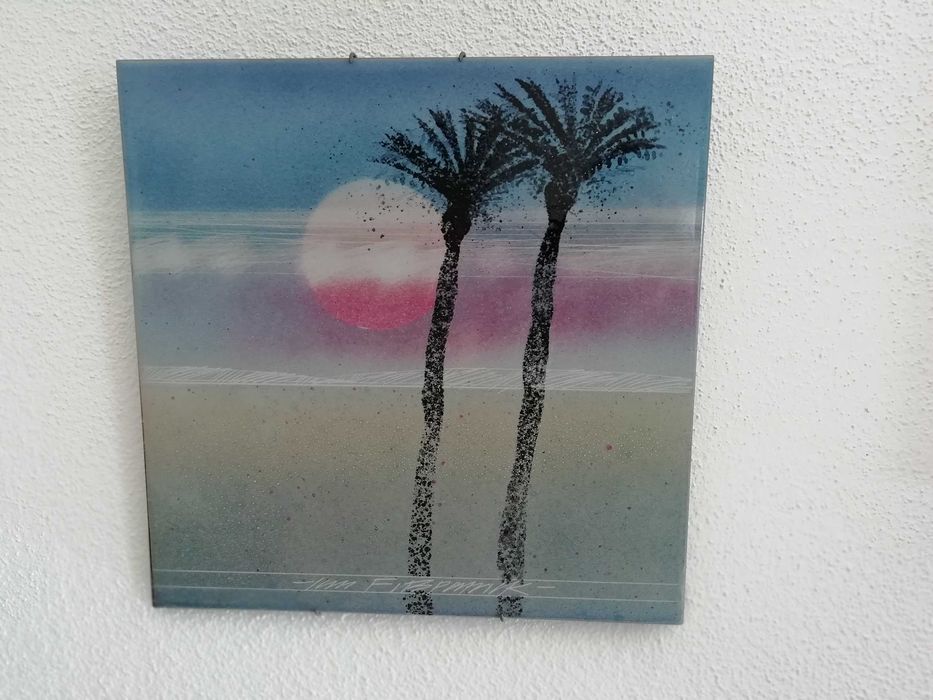 Artesanato quadro de cerâmica com suporte de parede