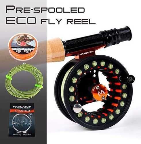 Рыболовная катушка с алюминиевым корпусом Maxcatch ECO 3/4