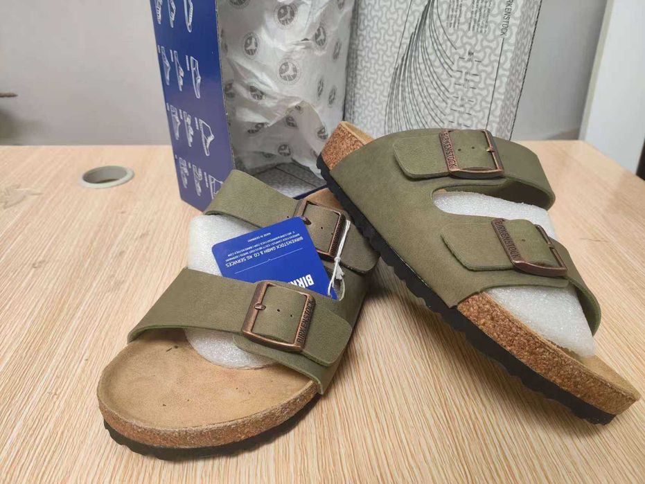 Birkenstock Arizona Dwustronna klamra Szaro-zielony Rozmiar 39
