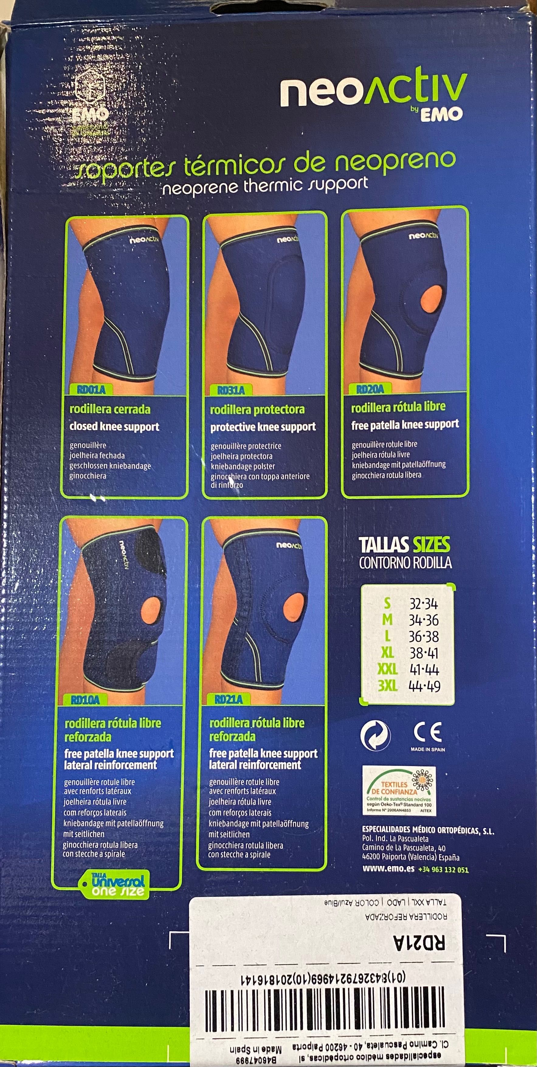 Joelheira policentrica neoprene