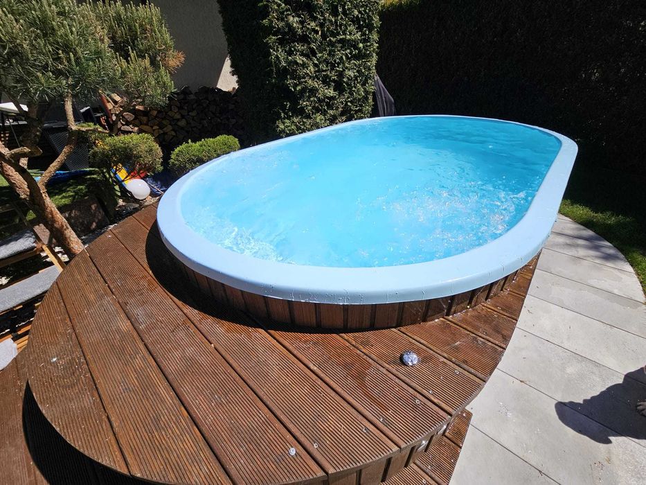 Basen ogrodowy komplet filtr transport LED jacuzzi balia oczko wodne