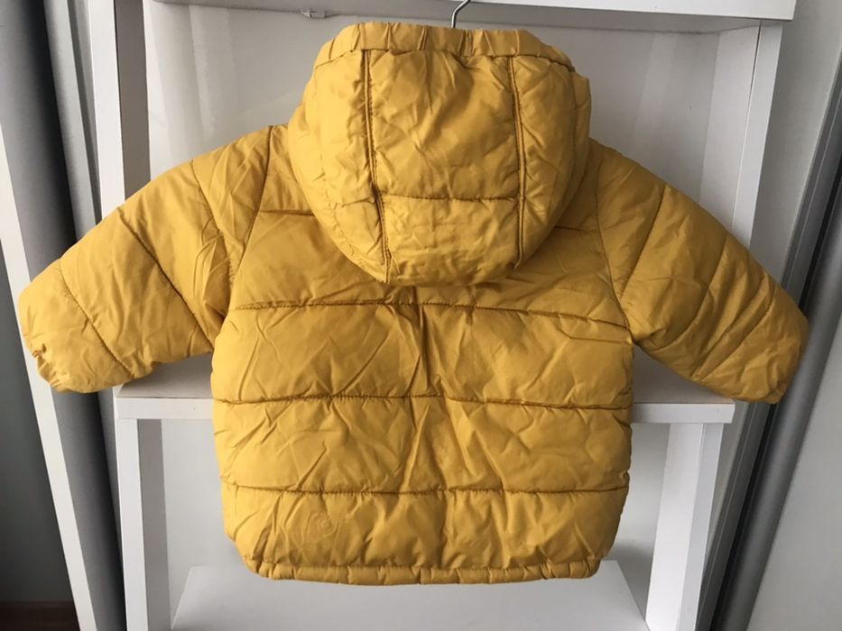 Kurtka dziecięca ocieplana polarem jesienna-zimowa ZARA rozm.74 Żółta