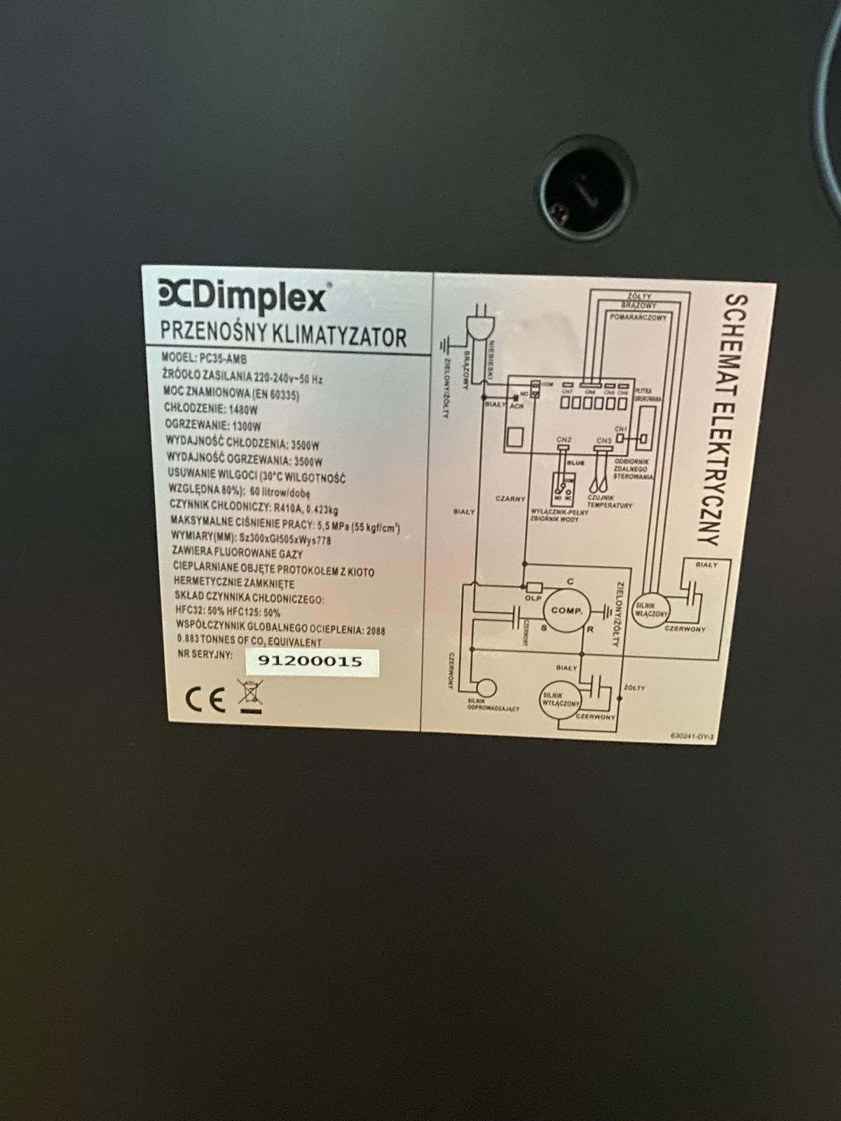 Klimatyzacja przenośna DIMPLEX PC35-AMB