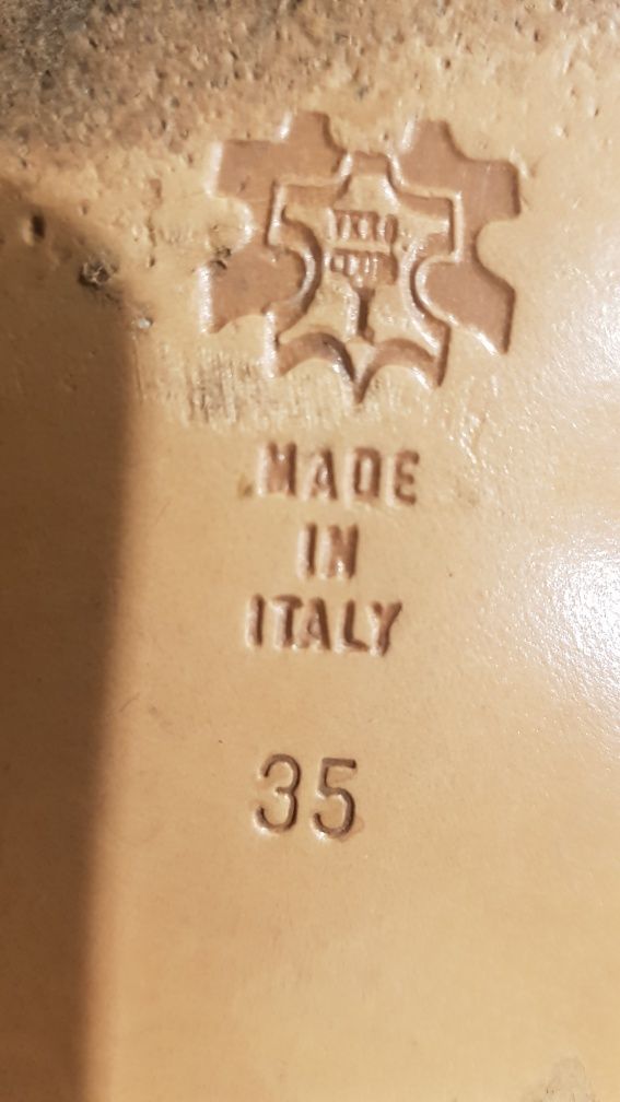 Pantofle damskie roz 35 skóra naturalna ITALY