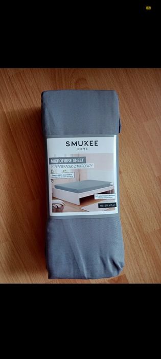 Prześcieradło z mikrofazy 160x200x25cm szare