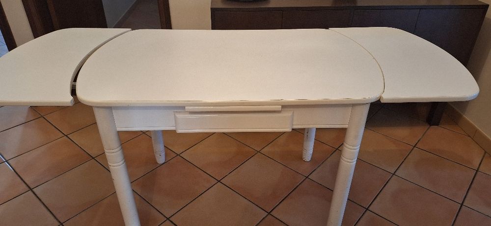 Mesa cozinha branca extensível