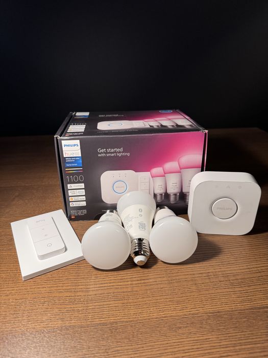 Zestaw phillips hue mostek pilot 3 zarówki