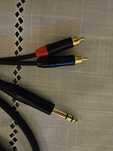 kabel jack stereo 6.3 mm - 2 x RCA ( Cinch ) 3 m  firmy Reds Music