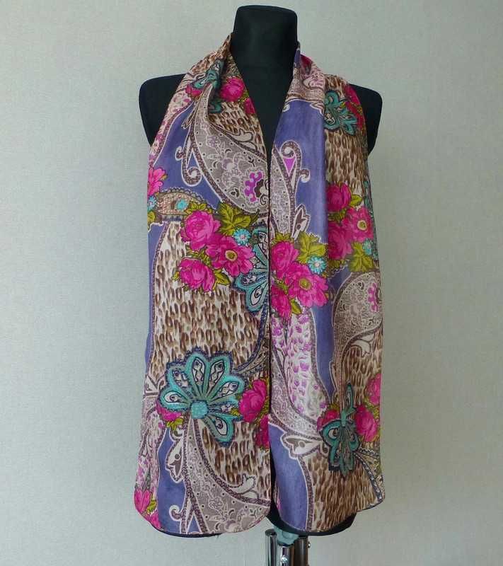 Accessorize jedwabna zwiewna wiosenna apaszka