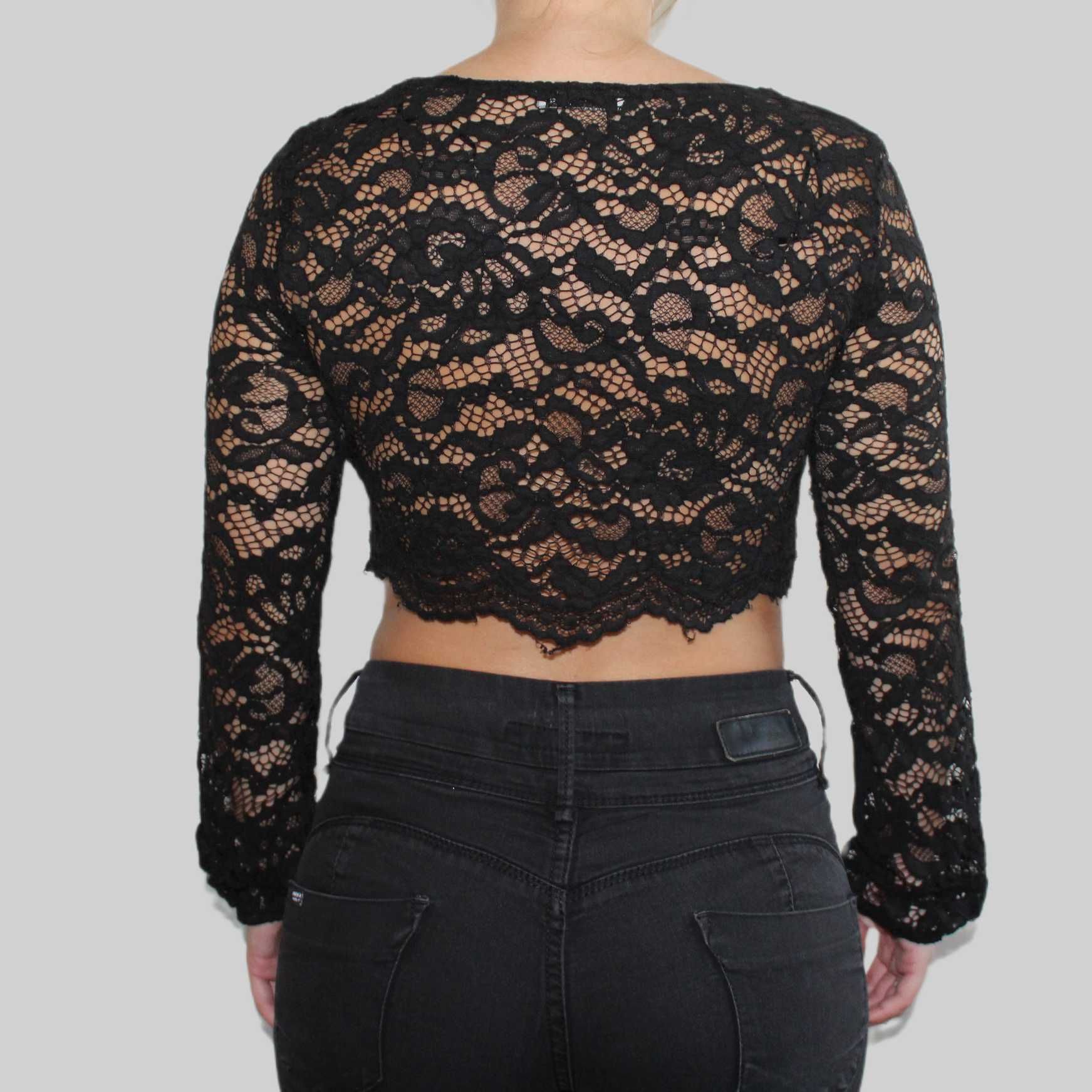 Crop top de renda Zara