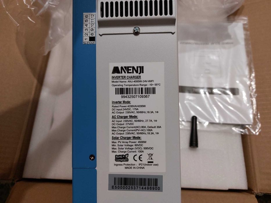 Гибридный Инвертор ANENJI 4200W 24V Powmr Anern Easun B2A8S20P + WI-FI
