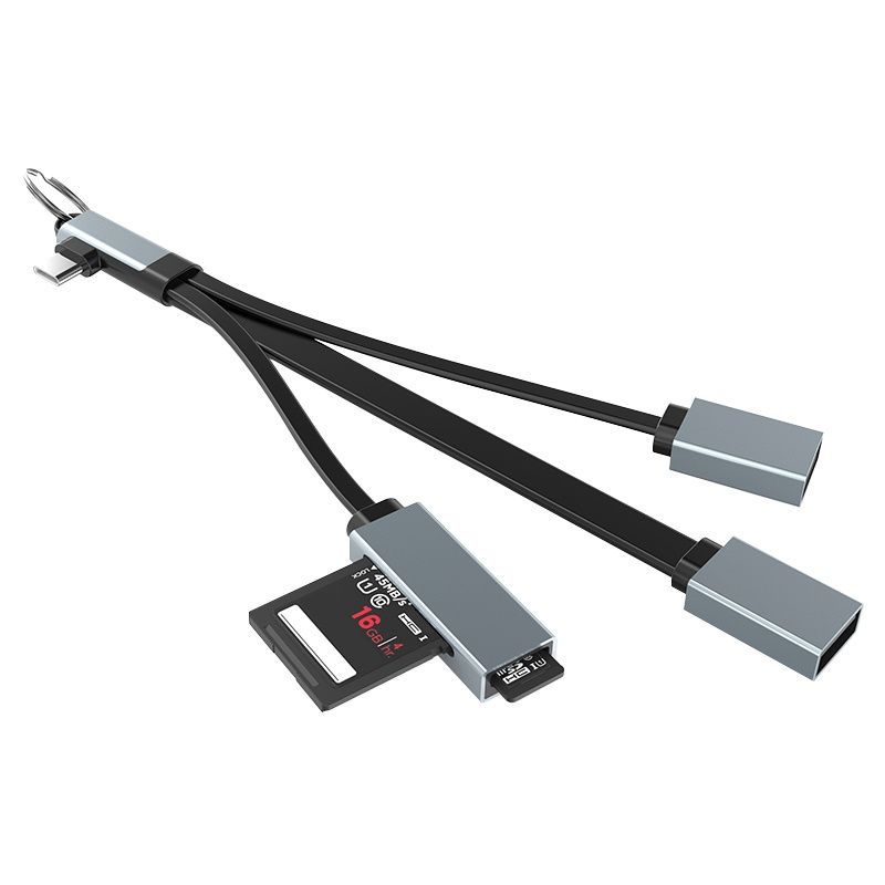 Type-c otg хаб USB 3.0 + картридер SD/TF