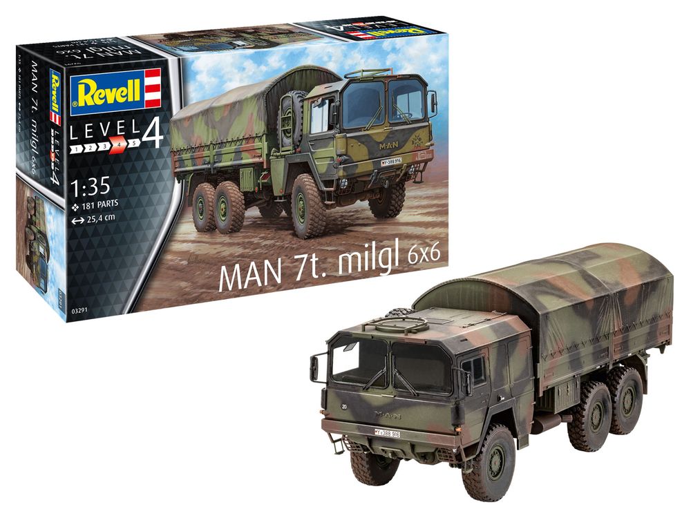 Model do sklejania POJAZD 1/35 Revell 03291 MAN 7T MILGL