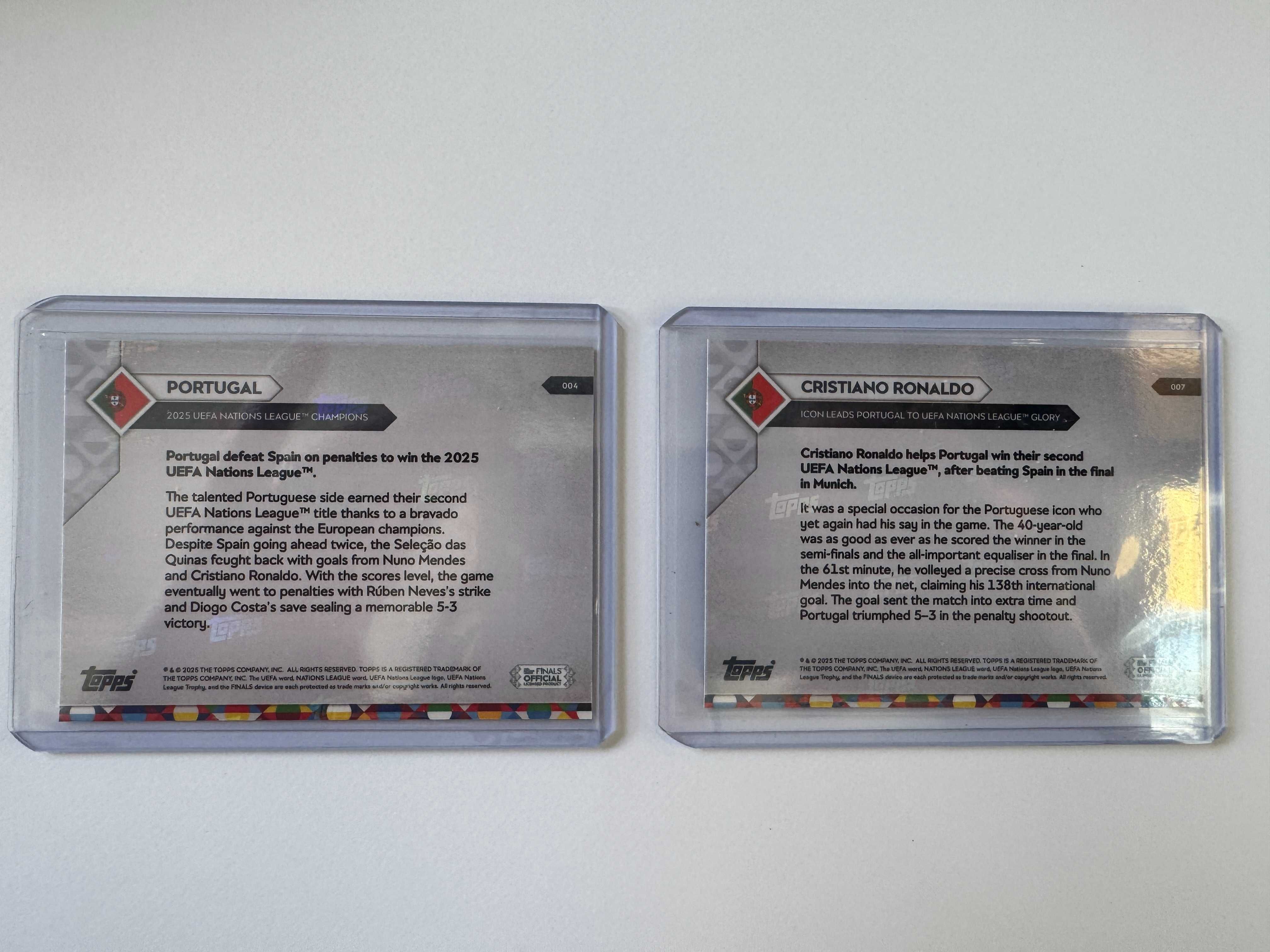 CAMPEÕES Portugal - 2025 UEFA Nations League Topps NOW Cartas