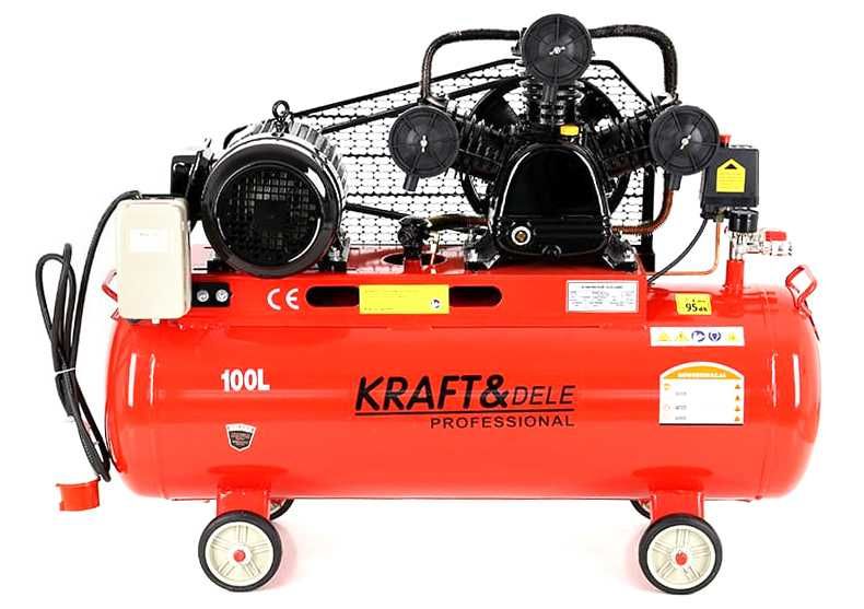 KRAFT&DELE Kompresor Olejowy Sprężarka 100l 4,1kw/5,6km 400V KD405