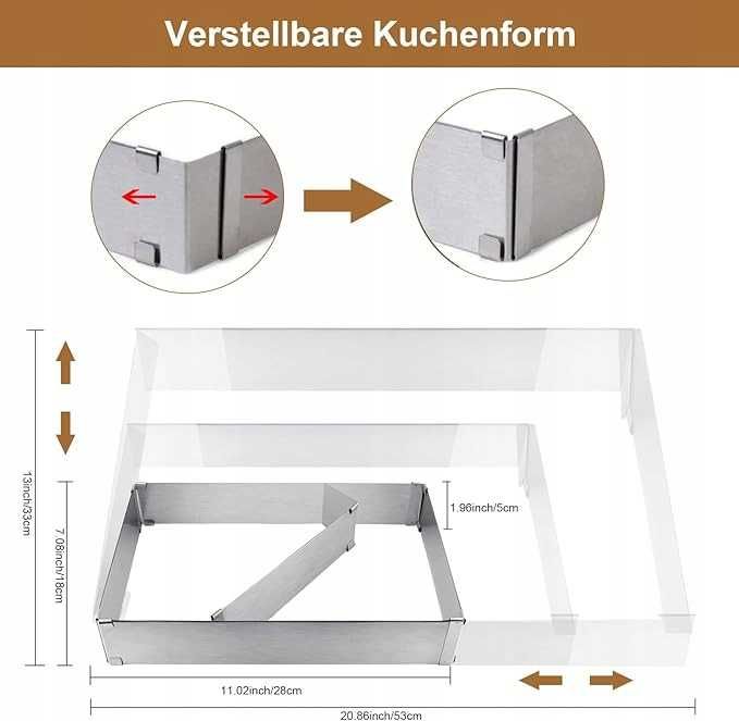 Prostokątny pierścień do pieczenia Piashow nieużywany