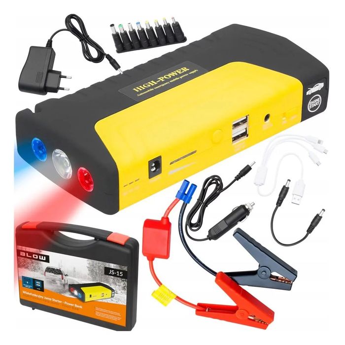 Пускозарядний пристрій на 50800 mAh для автом. акумулятора з індикцією