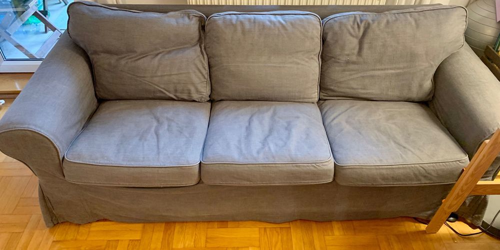 Kanapa sofa ikea ektorp nierozkładana szara