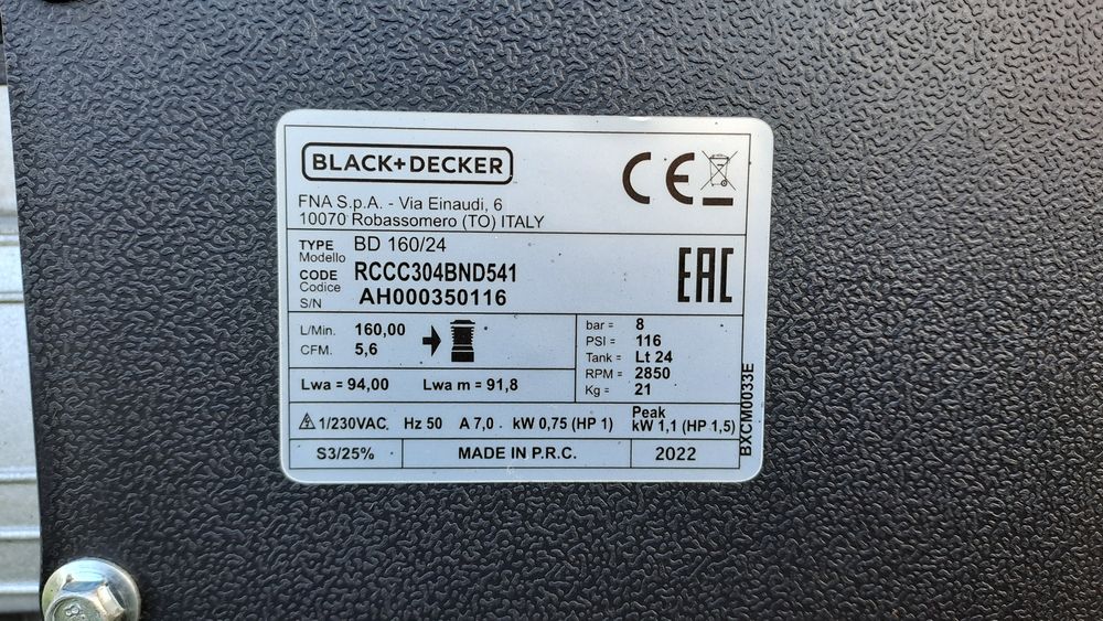Kompresor black decker olejowy