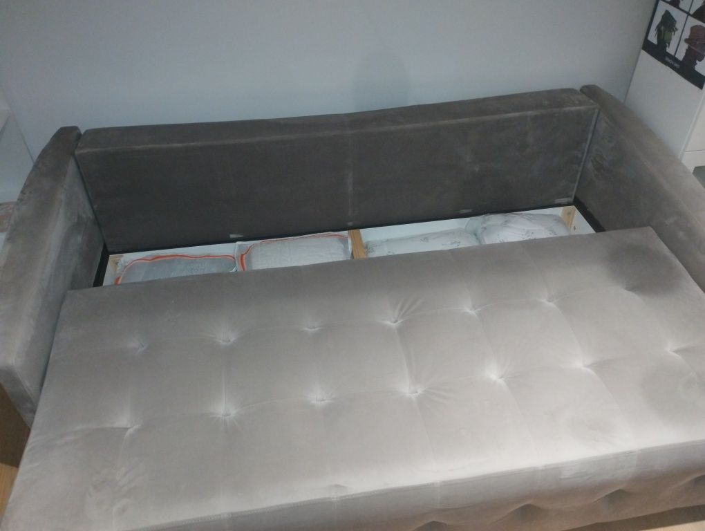 Łóżko sofa Black Red White