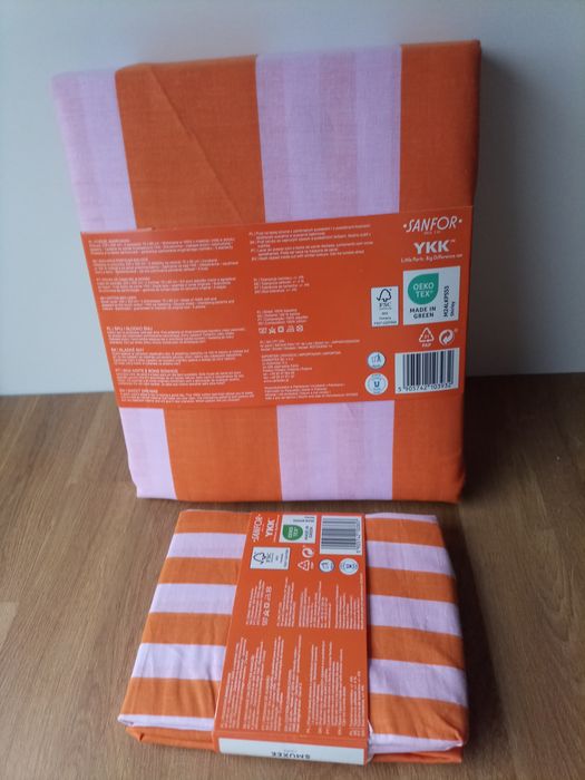 Pościel 5 elementów bawełna 100% Smukee komplet pościeli w pasy