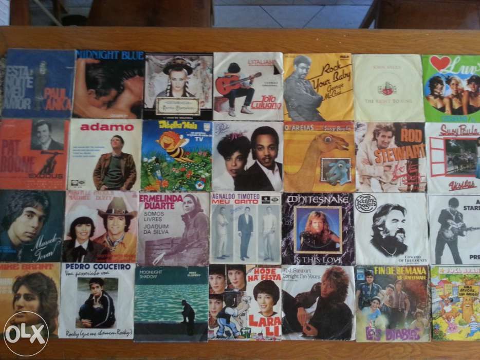 Lote de discos de vinil vários singles (venda individual)