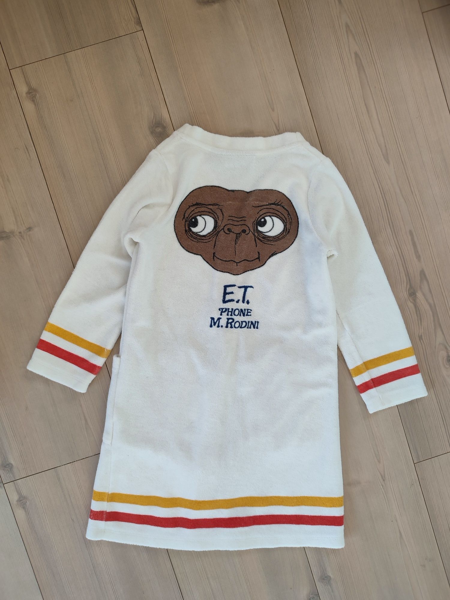 Mini Rodini E.T. phone szlafrok frotte 104/110 Terry płaszcz kąpielowy