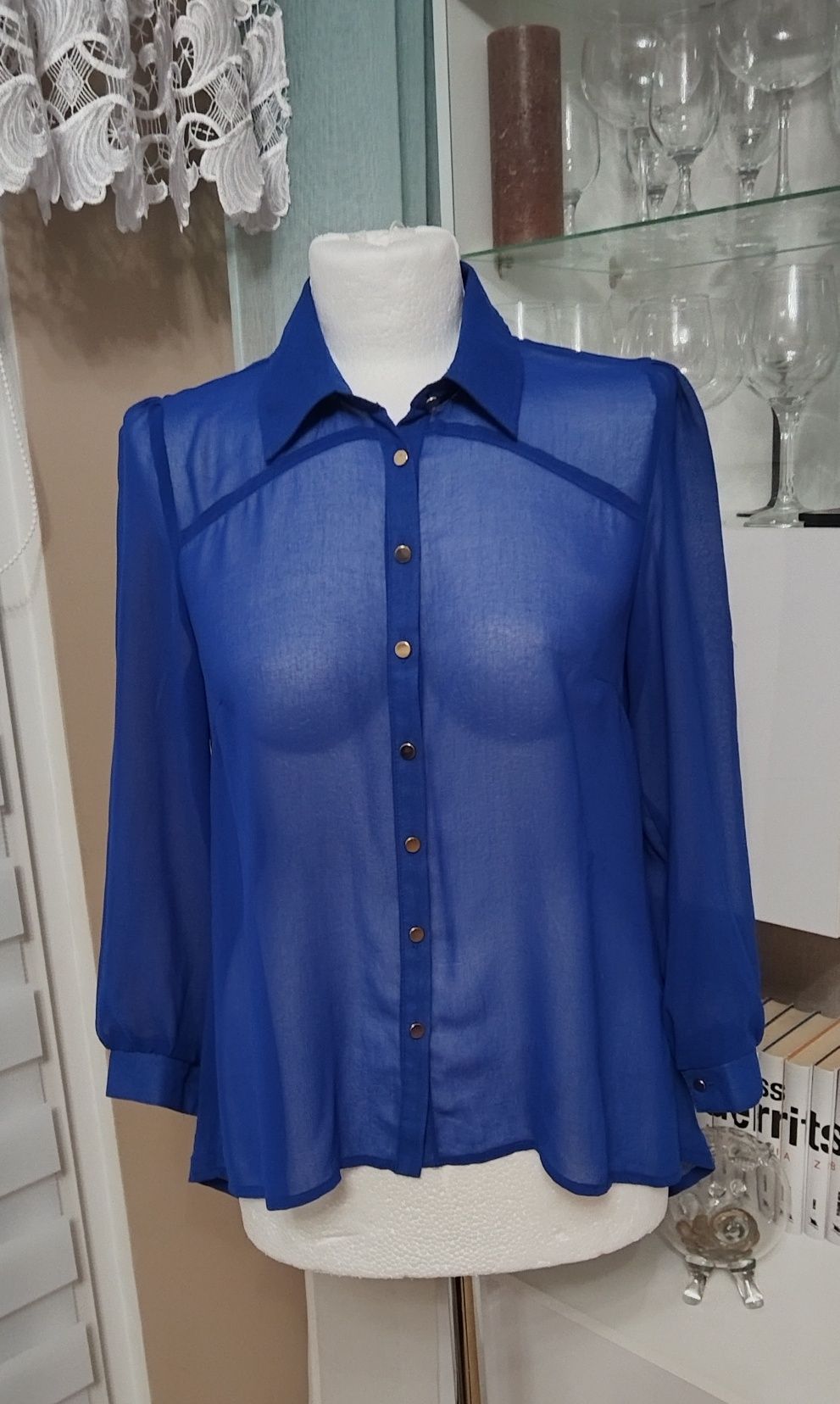 Koszula damska rozmiar 38 niebieska
