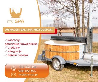 Wynajem mobilnej Balii Jacuzzi Hot tub Dowóz Gratis!