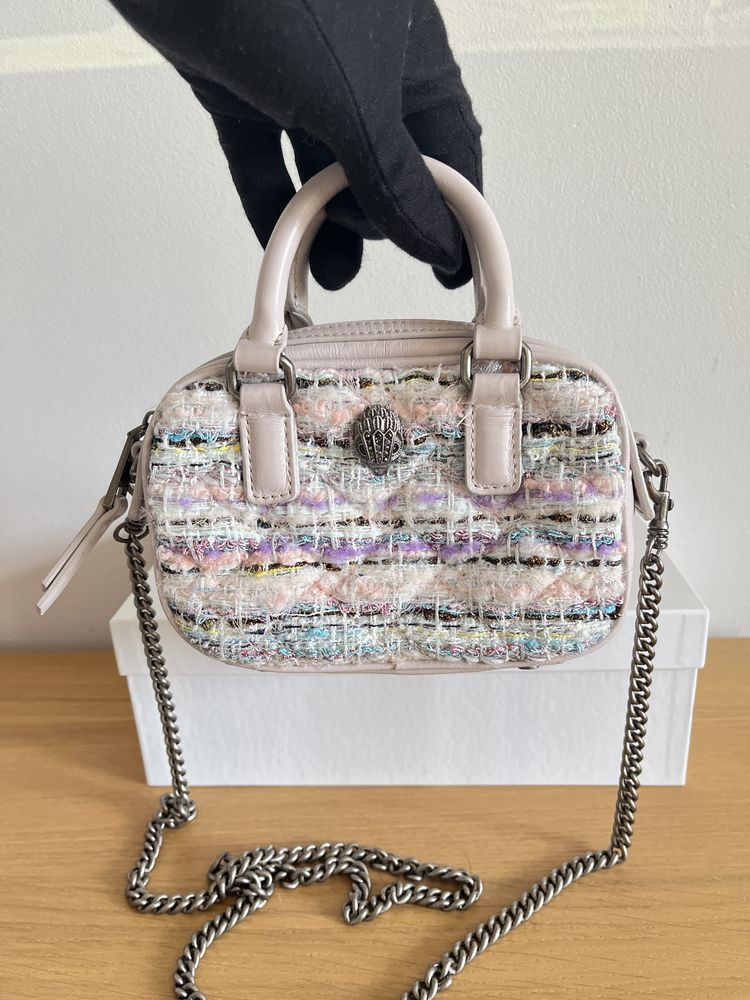Kurt Geiger tweedowa torba do ręki  kensington kopertówka nowa