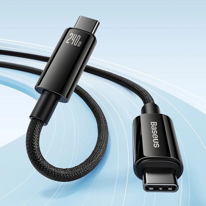 Kabel USB C - USB C 480Mb/s 240W 1m Baseus Tungsten Gold - czarny