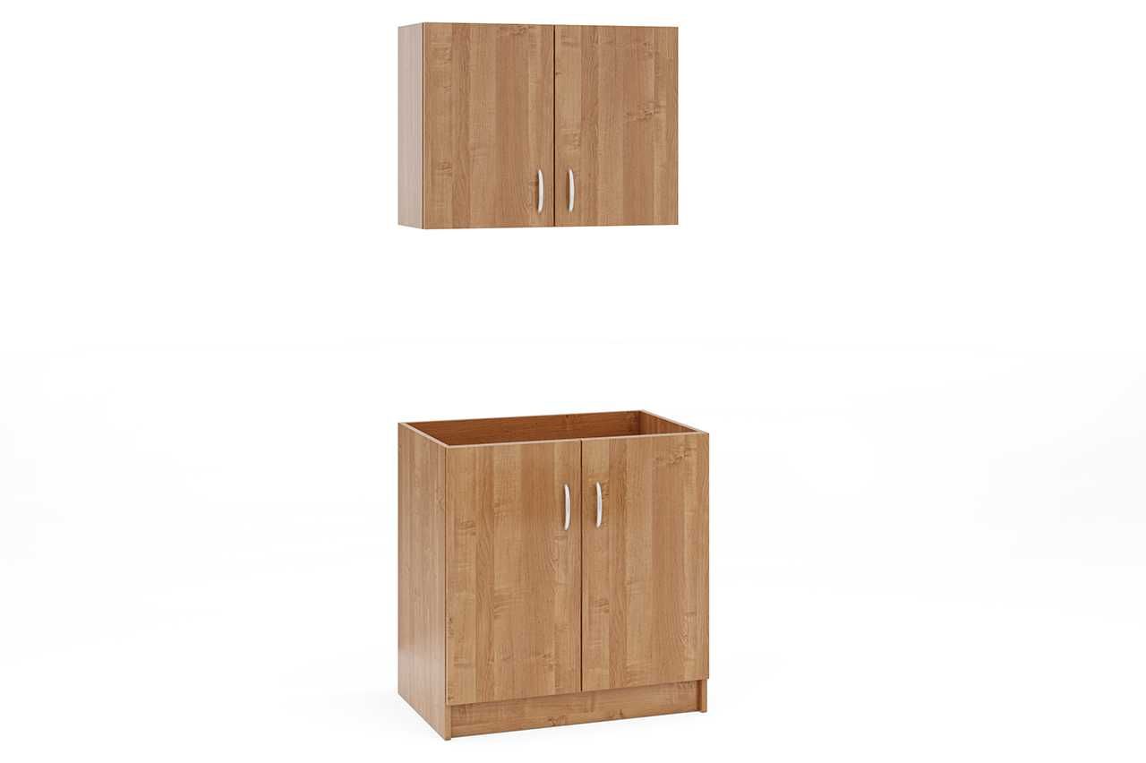 Szafka pod zlew 80 cm olcha/biały mat/dąb sonoma