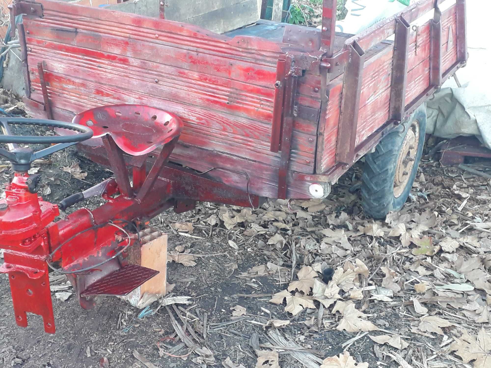 reboque agricola com tracao e coluna de direcao valpadana