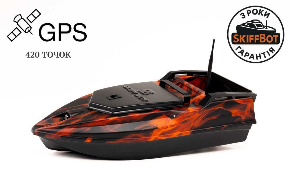 Карповий кораблик Skiffbot Pro S 3 GPS, пульт, сумка, зарядне, 3 кг