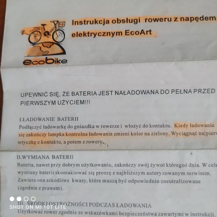 Rower elektryczny hybrydowy ECObike, Bicycle