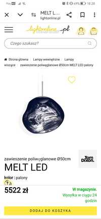 Lampa w stylu tom dixon srebrna