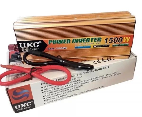 Инвертор UKC 1500W AC/DC преобразователь напряжения 24V-220V автомобил