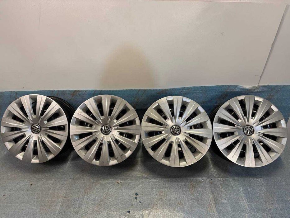 Диски (сталь) нові + ковпаки VW VAG 5/112 R15 5Q0601027BA 6JX15H2 ET43