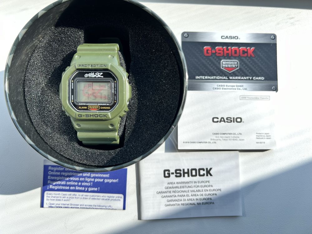 Kolekcjonerski zegarek Casio G shock x Gorillaz Murdoc