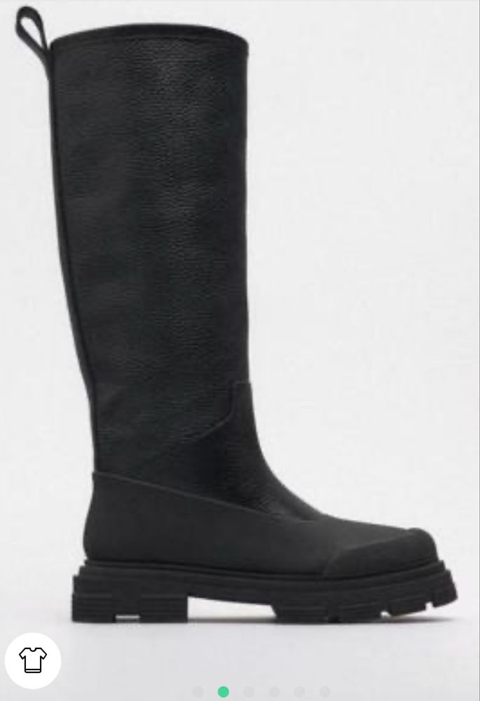 Зимние сапоги Zara 40 натуральная кожа