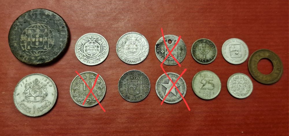 Lote de Moedas Antigas cada 5€ ou 10€