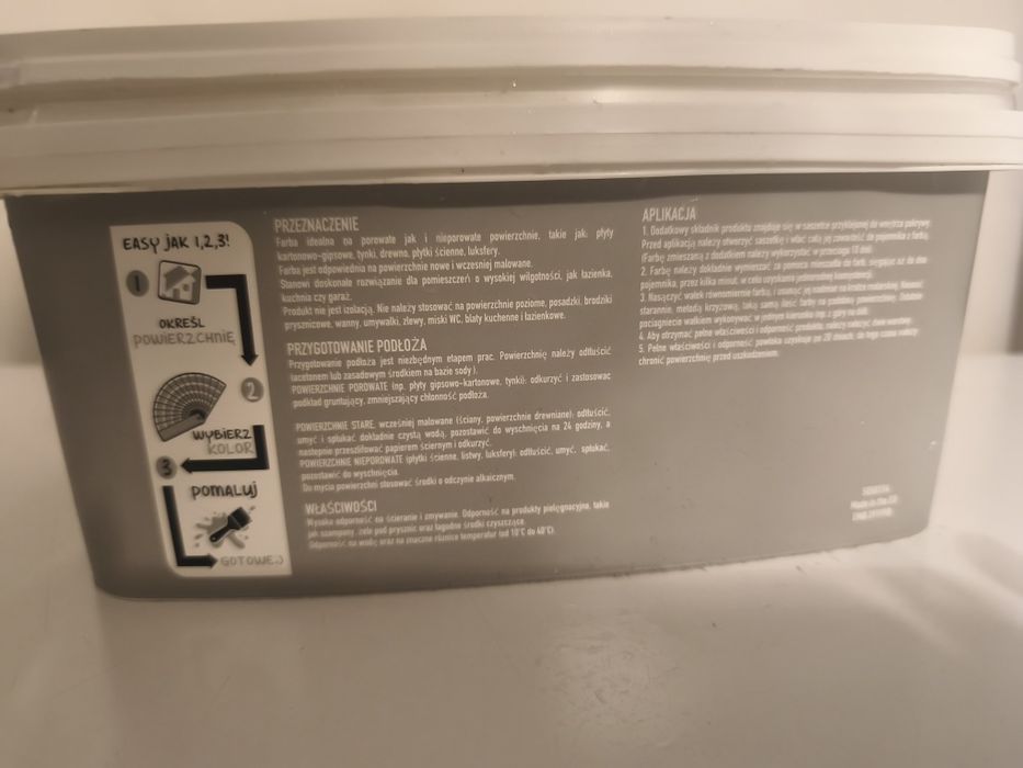 Farba do płytek easy hydro bariera 2l, kość słoniowa